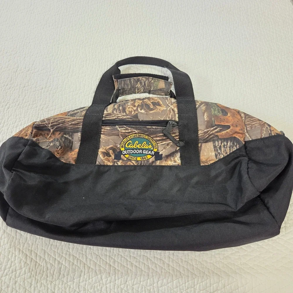 Cabelas Outdoor Gear Seclusion 3D Camo Duffle Bag Black Canvas Medium Travel Bag